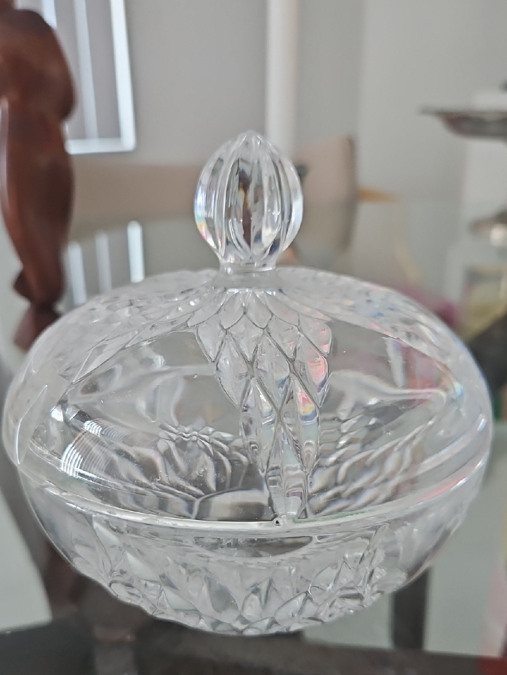 Vintage Nachtmann Clear Lead Crystal Lidded Candy Dish – Elegant Serveware